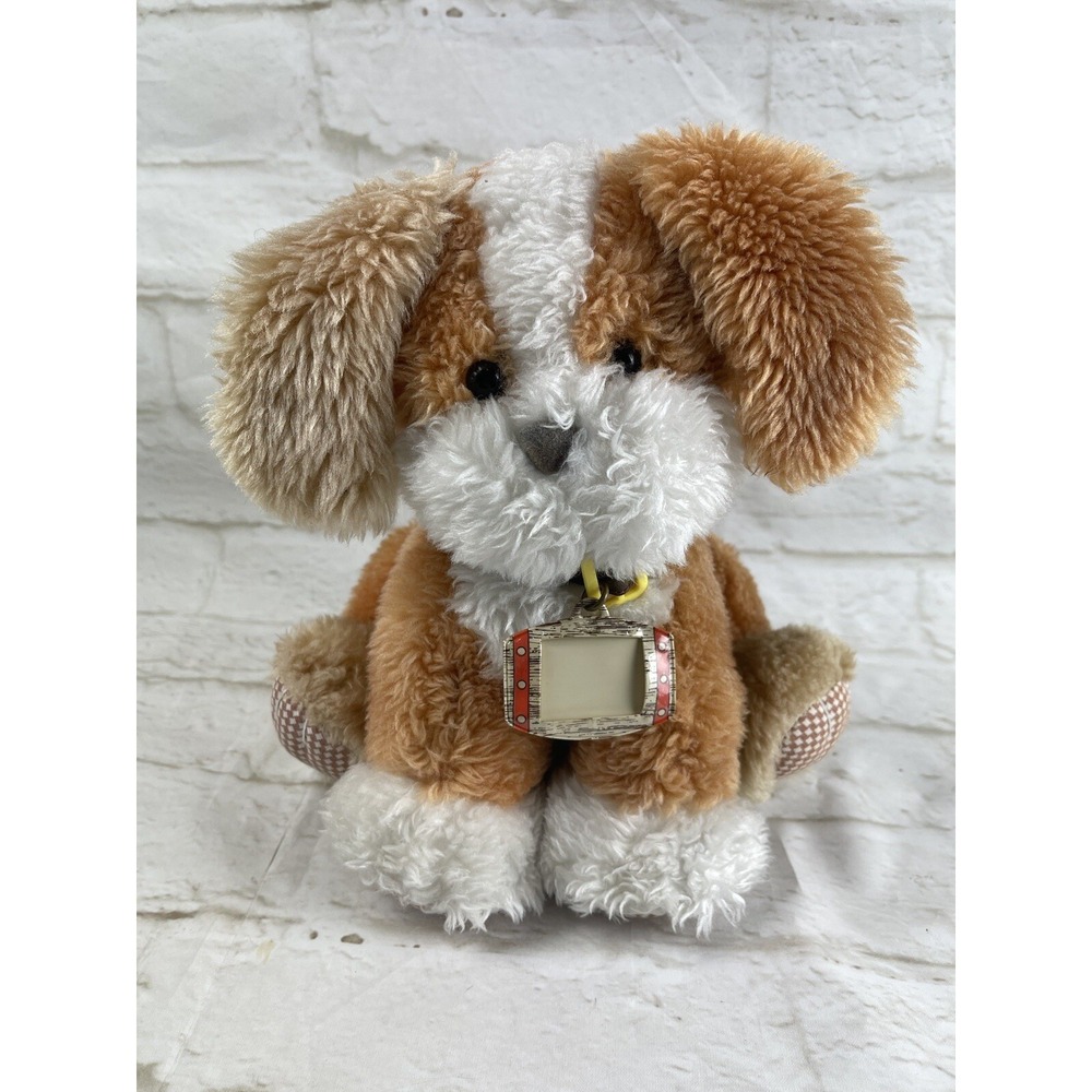 Avon Plush Dog VTG 1990 Puppy Rufus 9" Stuffed St Bernard Collar 90s Toy